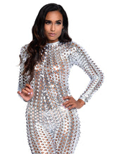 Laser Cut Metallic Festival Catsuit